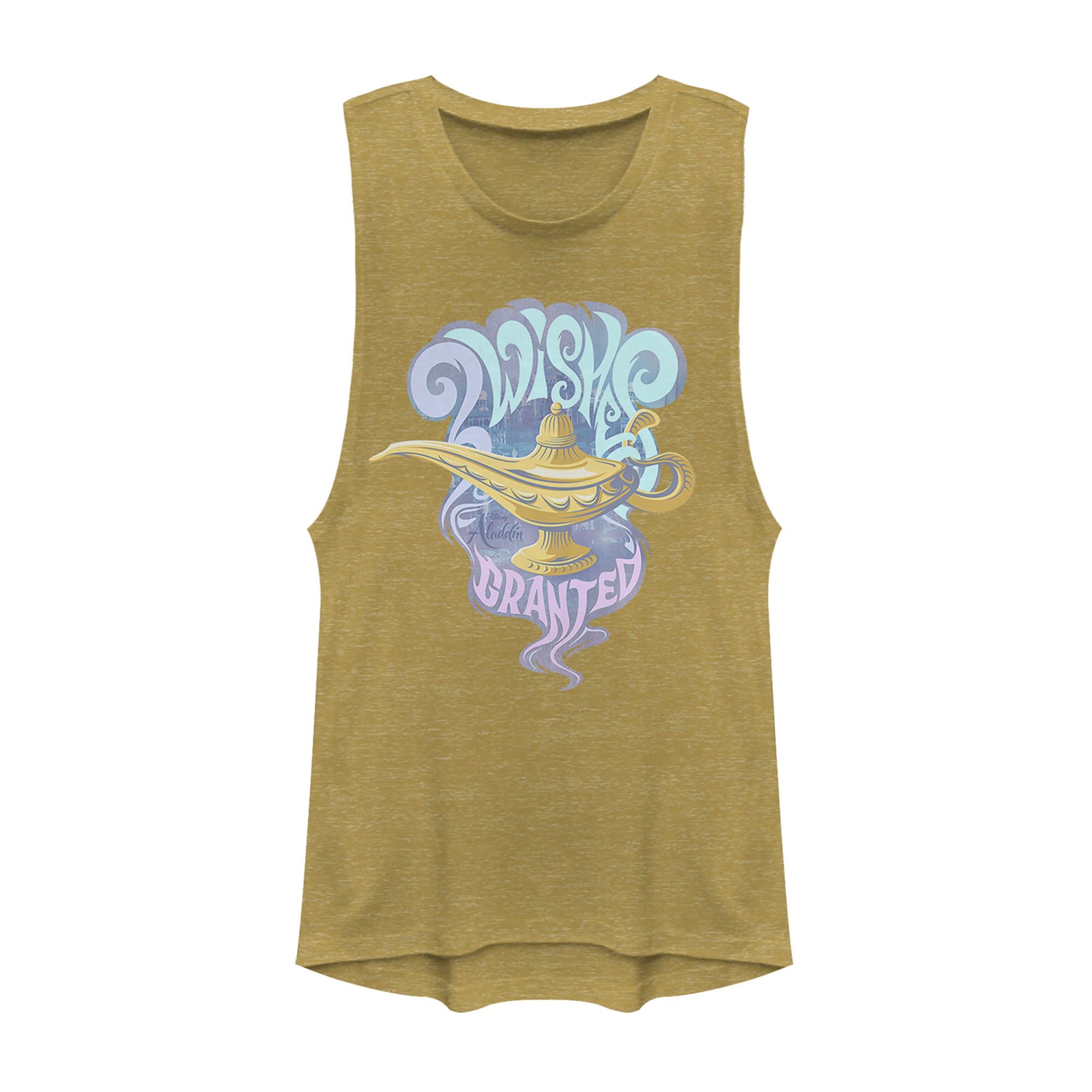 Aladdin Junior’S Vintage 3 Wishes  Festival Muscle Tee