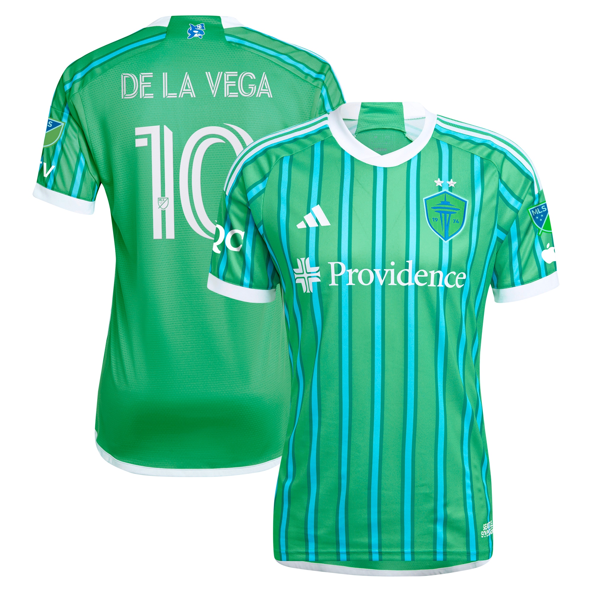 Pedro de la Vega Seattle Sounders FC 2024 The Anniversary Kit Authentic Player Jersey  Green