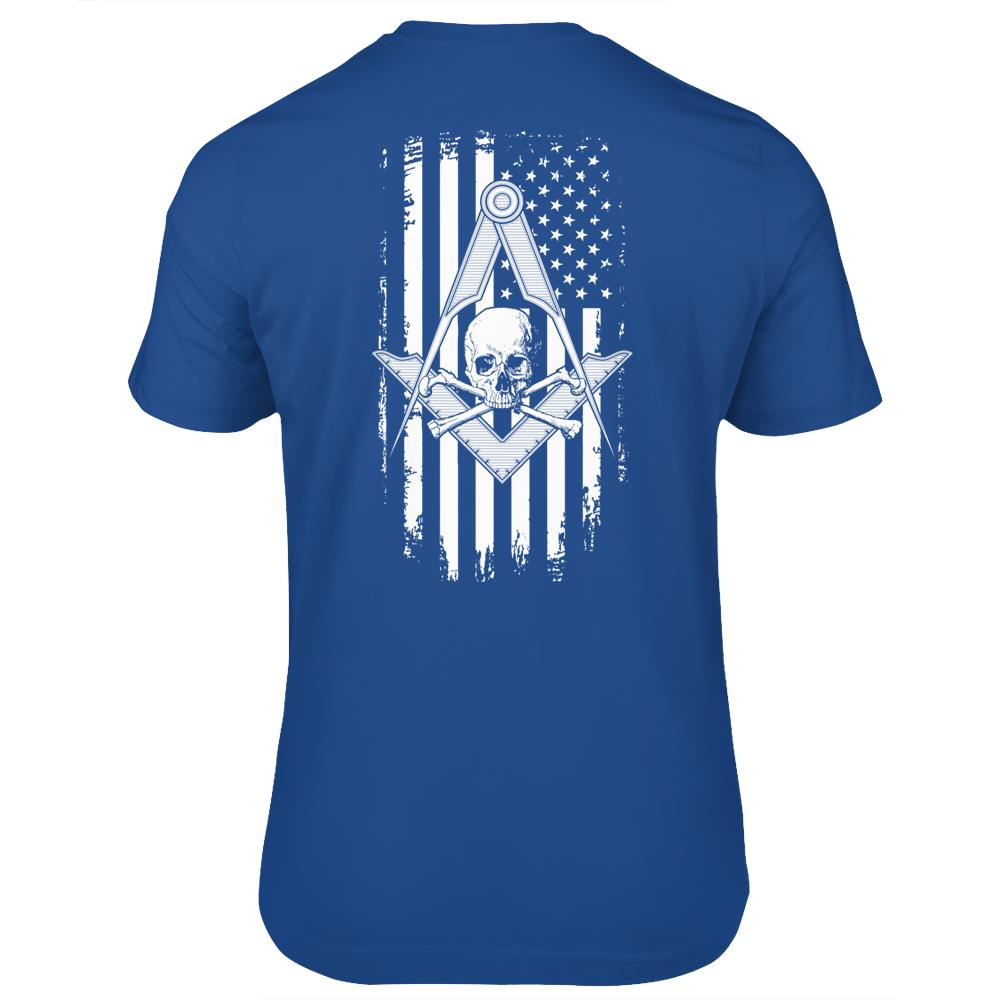Mens Master Mason American Flag Masonic Skull - Freemason T Shirts ...