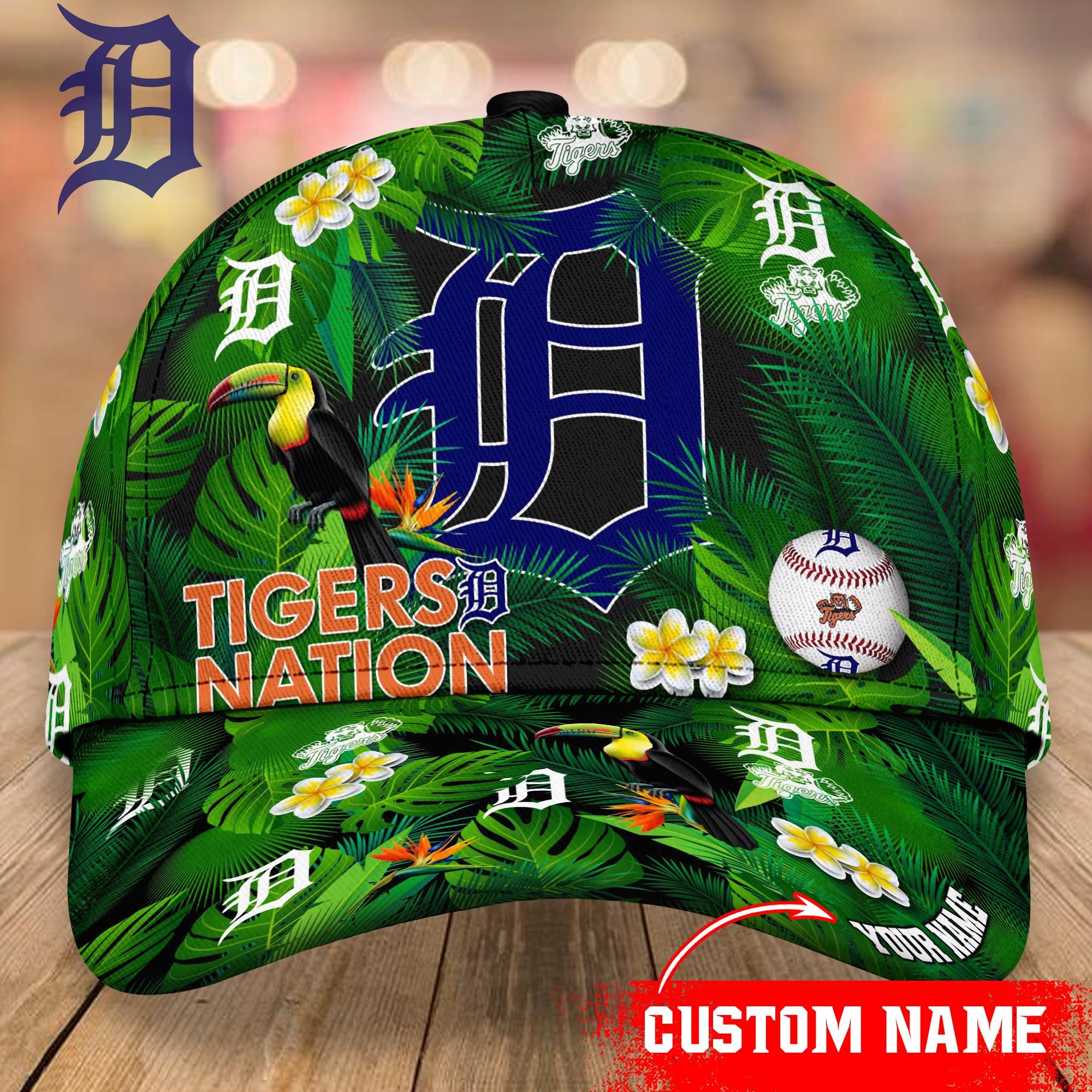 Detroit Tigers Custom Name Classic, Baseball Caps T-38596