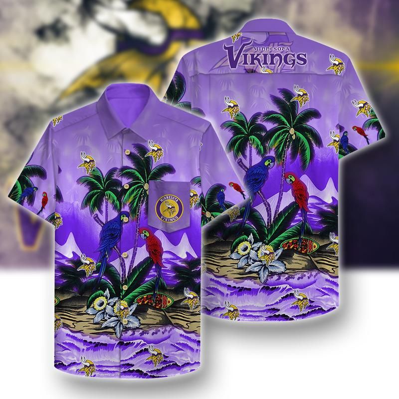 Minnesota Vikings Unisex Hawaiian Shirt PATTERN- HAWAII SHIRT-lan1