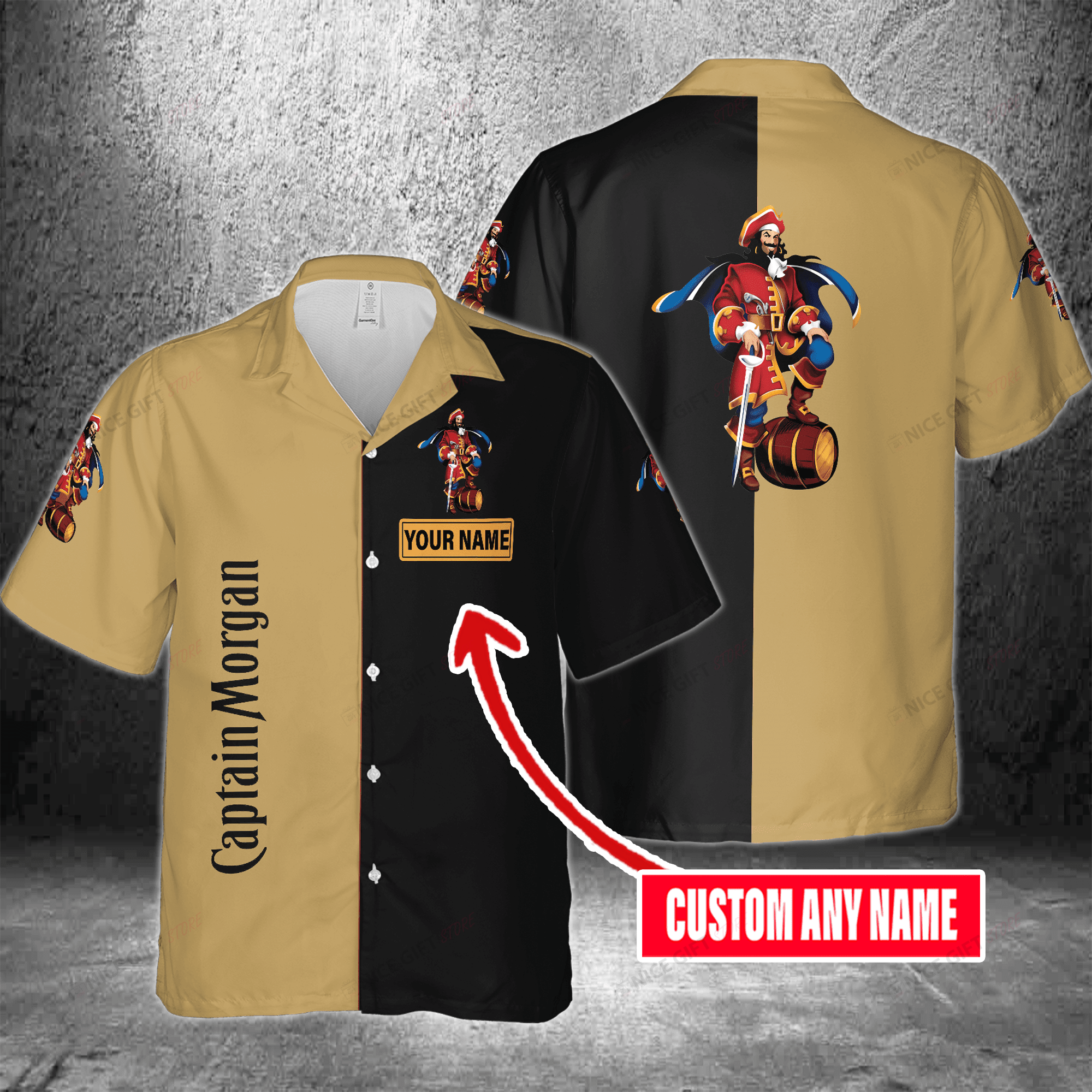 Captain Morgan Custom Name Hawaiian Shirt 3Hs-A2R1