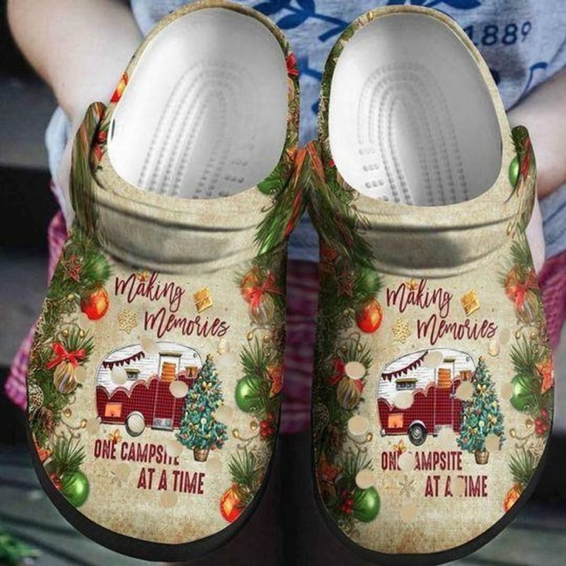 Christmas Camper Van Camping 3 Personalized Gift For Lover Rubber clog Shoes Comfy Footwear