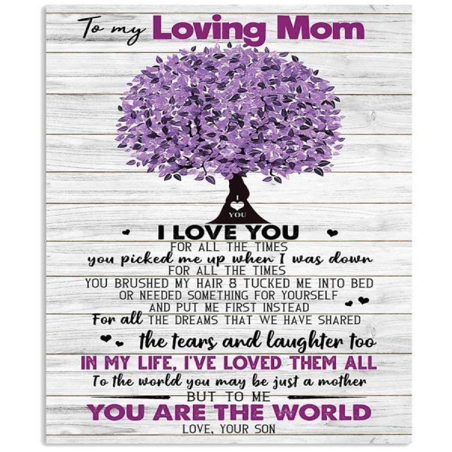 TO MY MOM, YOU ARE THE WORLD TO ME Vertical Poster