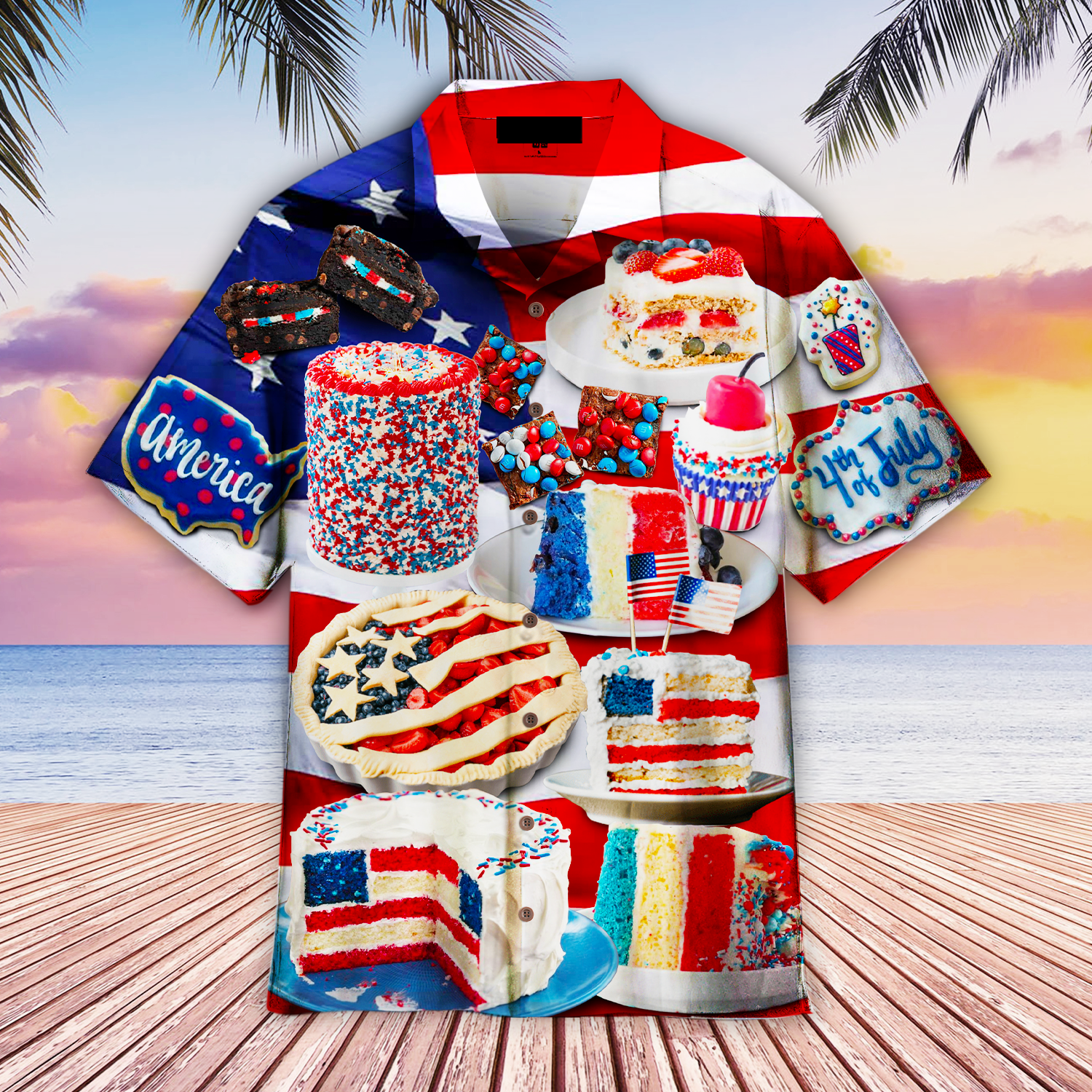 Of July Patriotic Cake Hawaii Shirt For Men And Women Ha3783