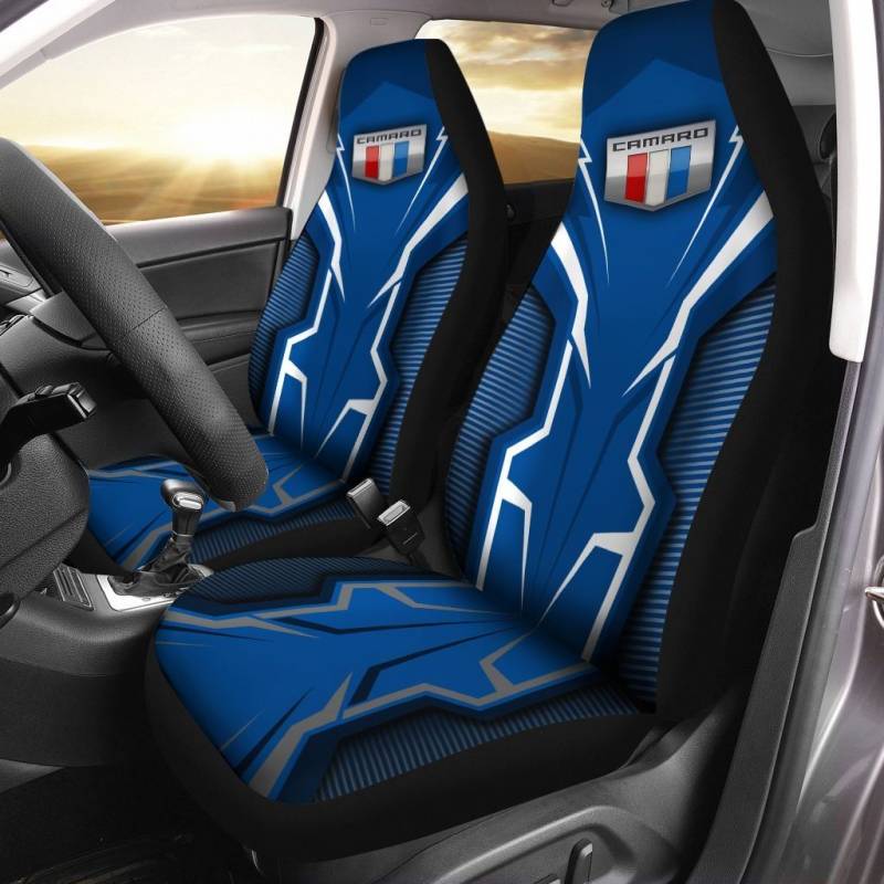 Chevrolet Camaro NTA Car Seat Cover (Set of 2) Ver 1 (Blue)