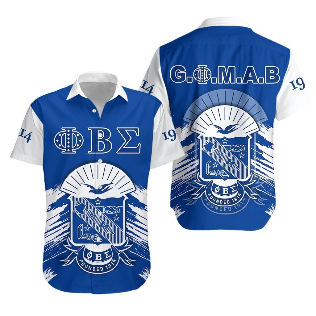 Fraternity Shirt – Phi Beta Sigma Short Sleeve Shirt Blue Gomab