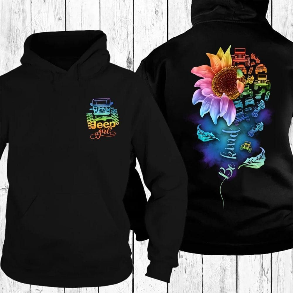 Be Kind Jp Girl Rainbow Flower Unisex Hoodie 3D #Kv