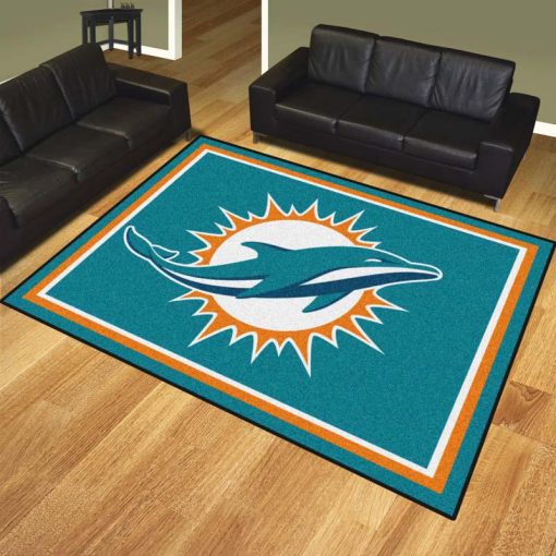 Miami Dolphins Logo Custom Area Rug Carpet Full Sizes Home Living Rugs Carpet Decor