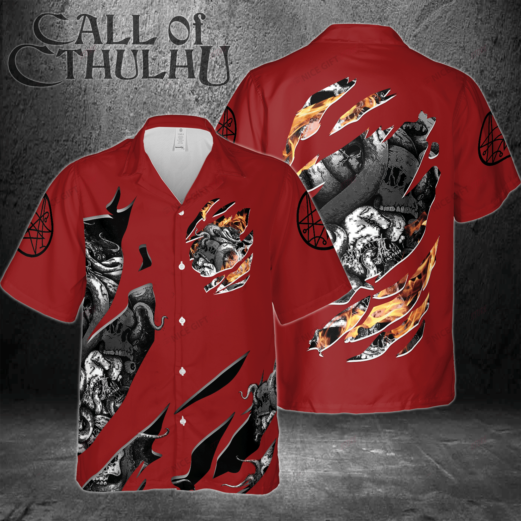 Cthulhu Hawaiian 3D Shirt 3Hs-M8W2