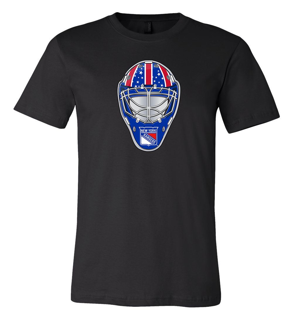 New York Rangers Goalie Mask Front Logo Team Shirt Jersey Shirt