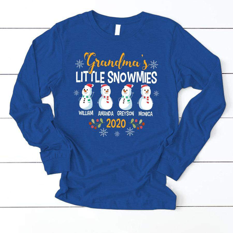 Grandma’s Little Snowmies | Personalized Long Sleeve T-Shirt