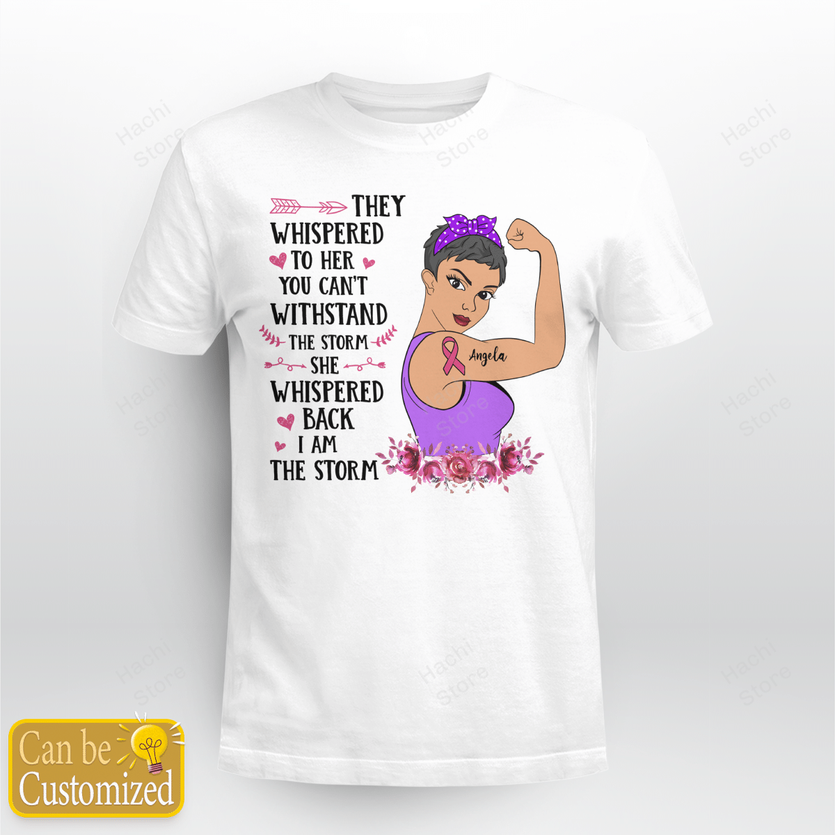 Personalized Cancer Awareness Shirts – They Whispered To Her – Gift For Breast Cancer – Breast Cancer Girl