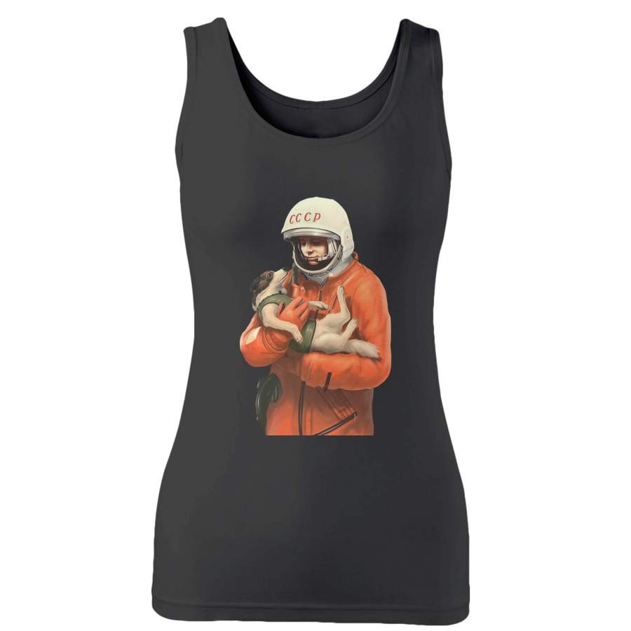 Jurij Gagarin And Dog Woman’s Tank Top