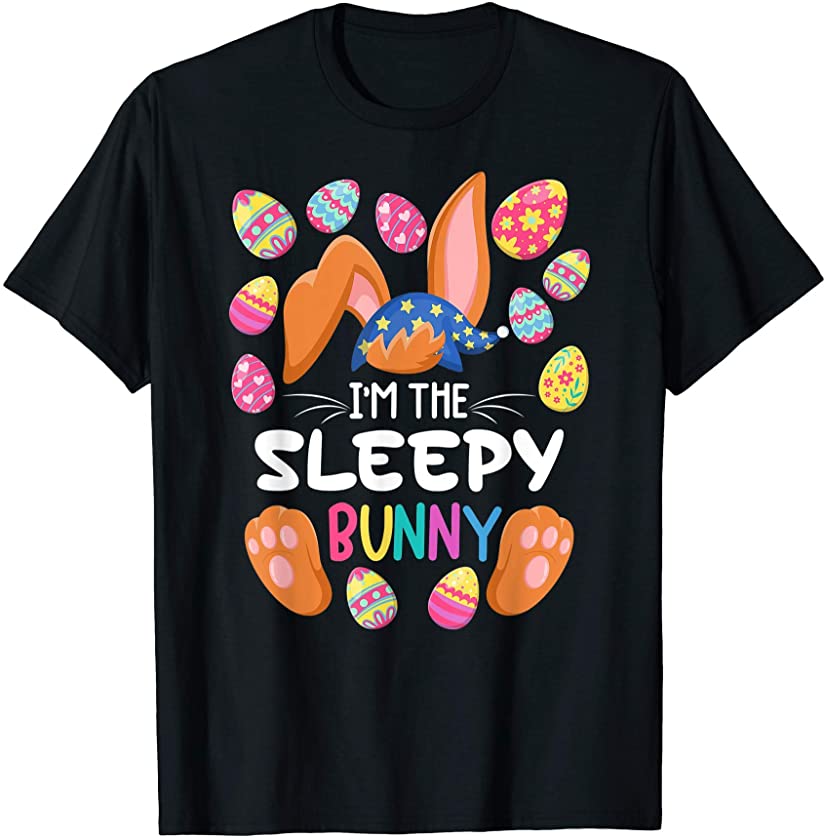 Cute Top I Sleepy I Bunny I Matching Family Easter Pajamas T-Shirt