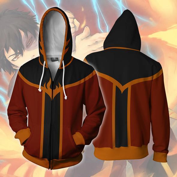 Zuko Zip Up 3D Print Hoodie