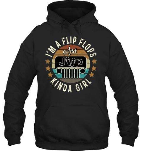 I’m a flip flops and jeep kinda girl vintage T-shirt #V