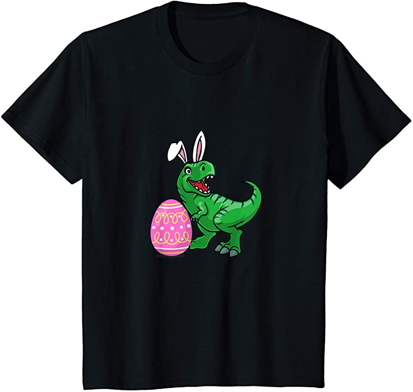 Kids Easter Bunny T Rex Dinosaur Easter Bunny Egg Costume Kids T-Shirt