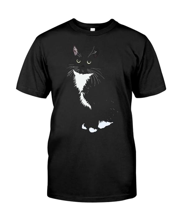 Cute Black Cat Posture For Lovers Standard Men T-shirt