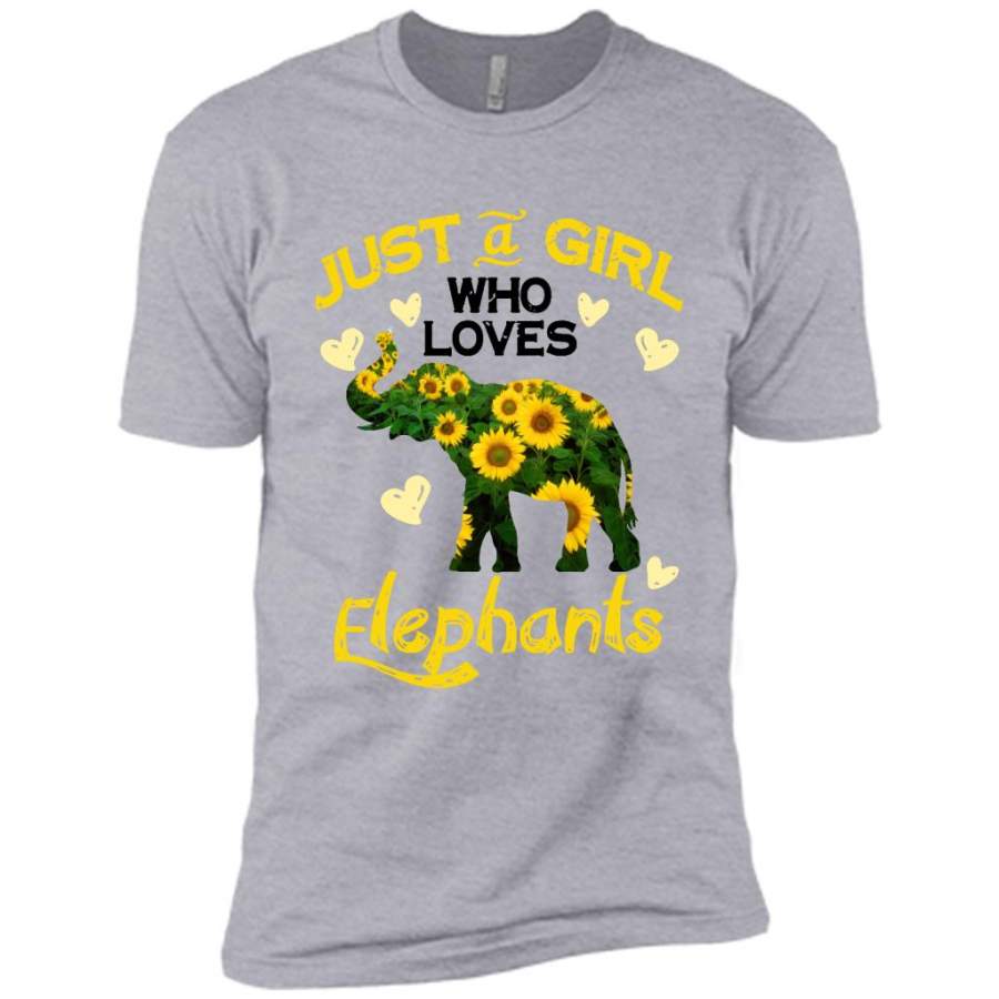 Just A Girl Who Loves Elephants (w) – Canvas Unisex USA Shirt