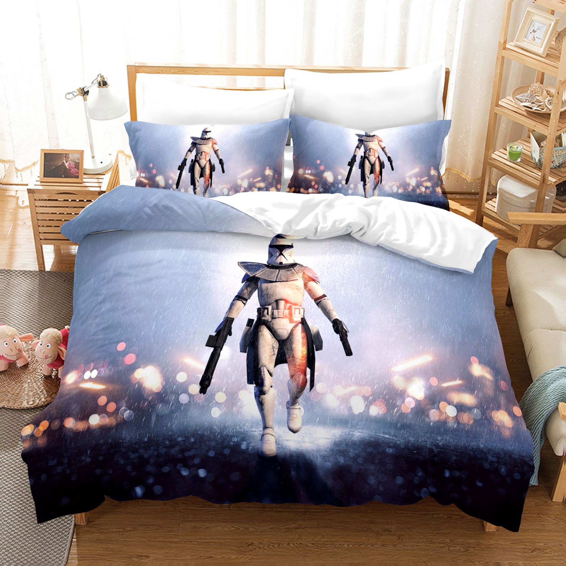 Cartoon Design Start Words Bedding Set Home Decor Single Queen King Size With Pillowcases 3D Print Duvet Cover