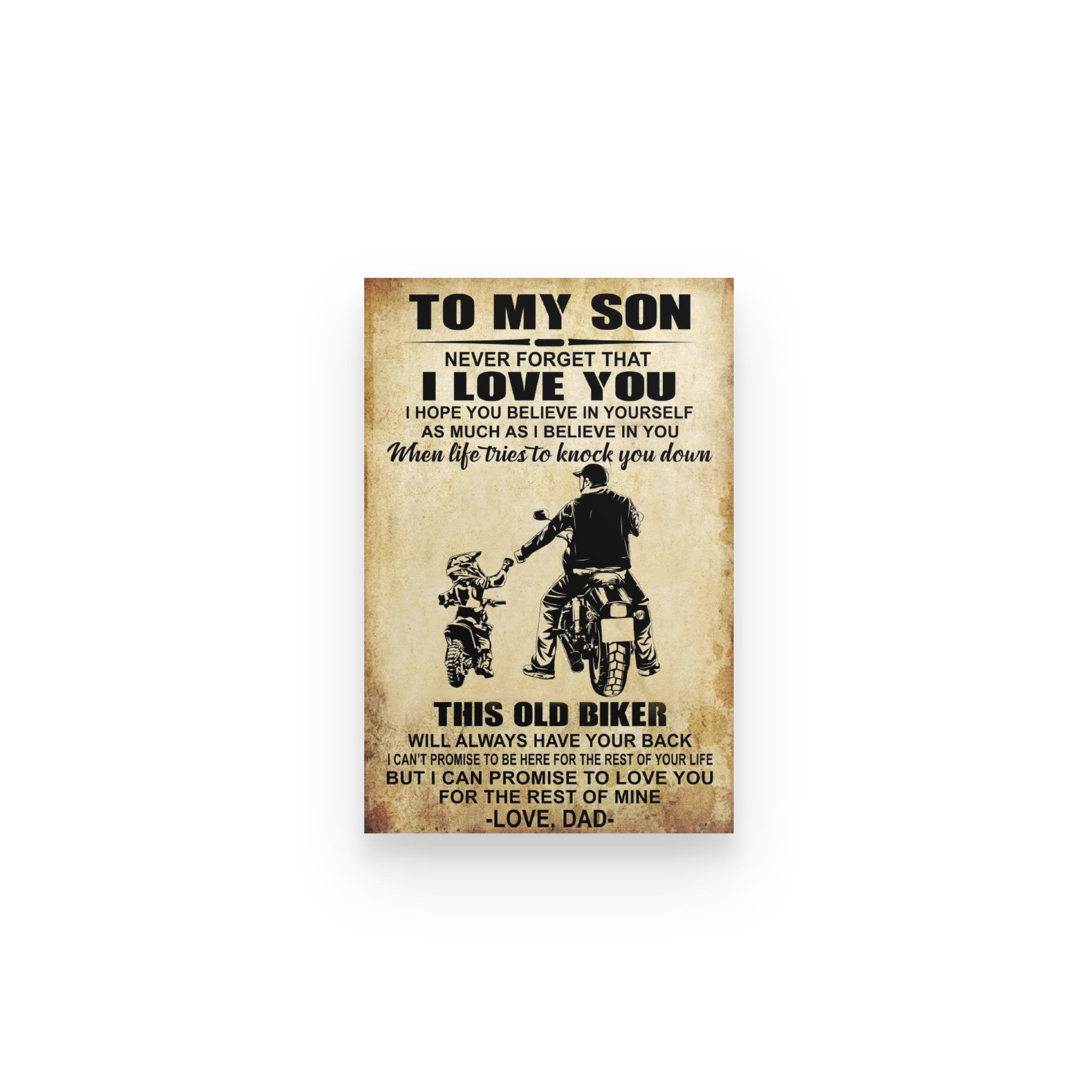 Biker To My Son Never Forget That Love You – Poster