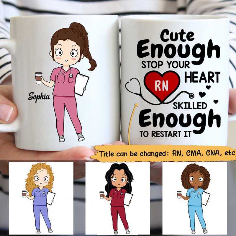 Chibi Nurse Cute Enough To Stop Your Heart Personalized Mug