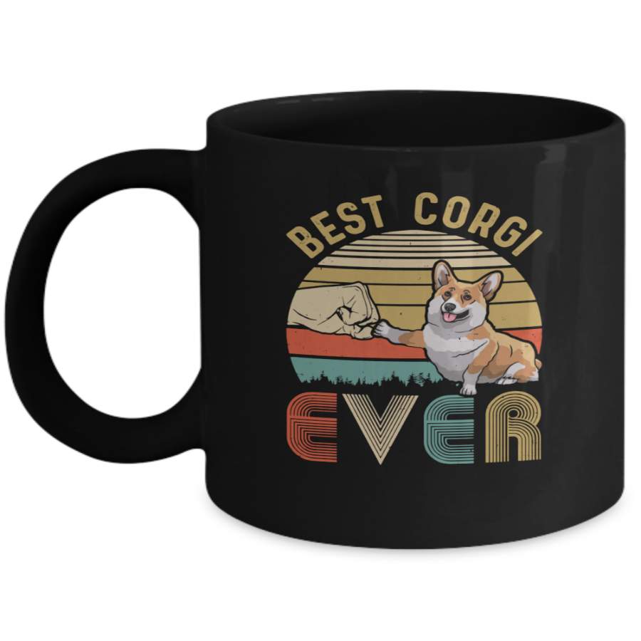 Vintage Best Corgi Dad Ever Bump Fit Funny Dad Gifts Mug