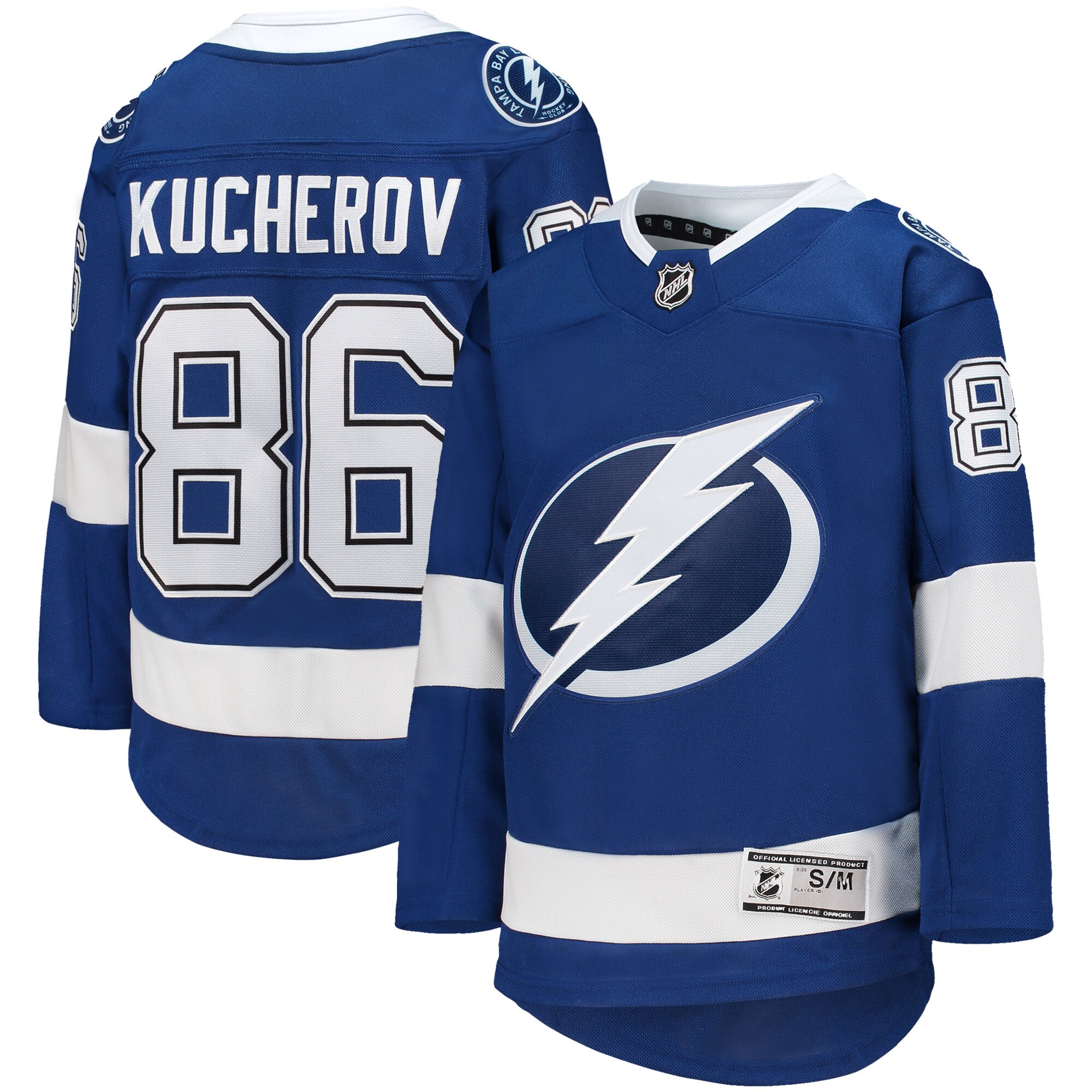 Nikita Kucherov Tampa Bay Lightning Youth Home Premier Player Jersey – Blue