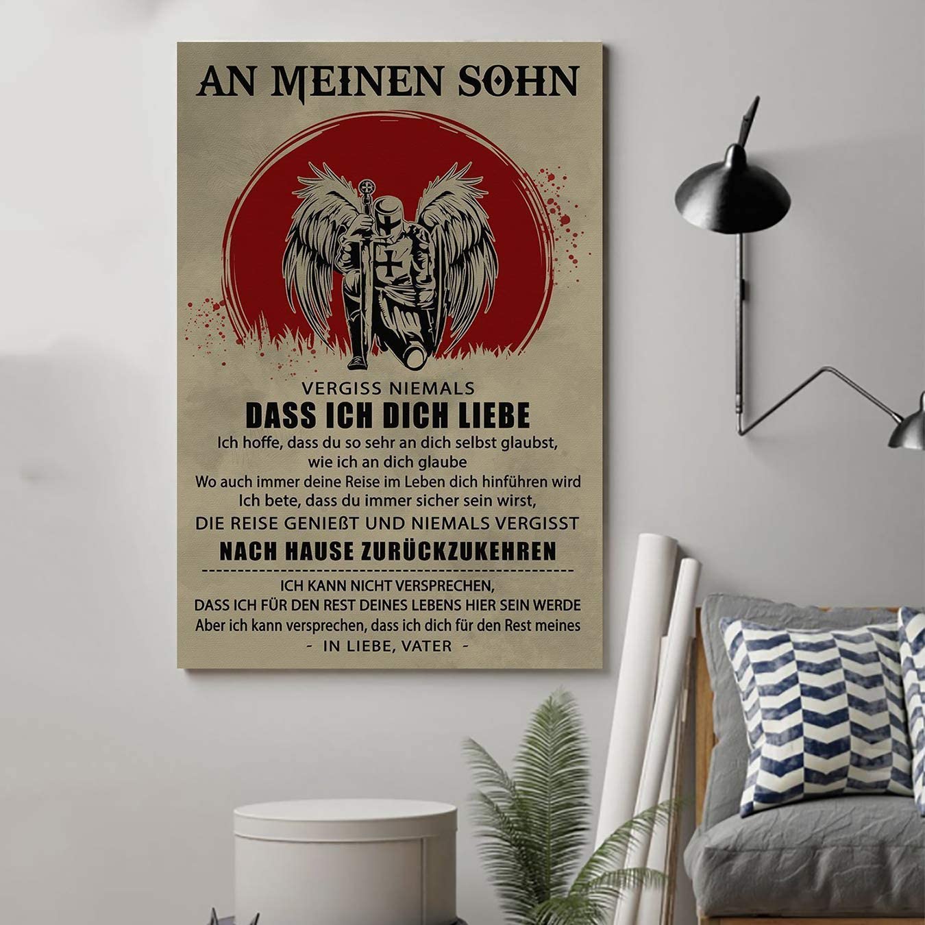 Family Posters-A Knight Templar Poster – Dad to Son – Never Forget That Ger