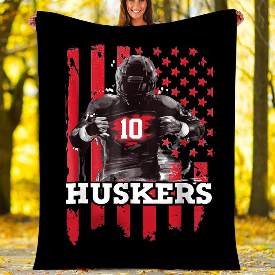 Custom Blankets Nebraska Cornhuskers Football Personalized Blanket – Fleece Blanket