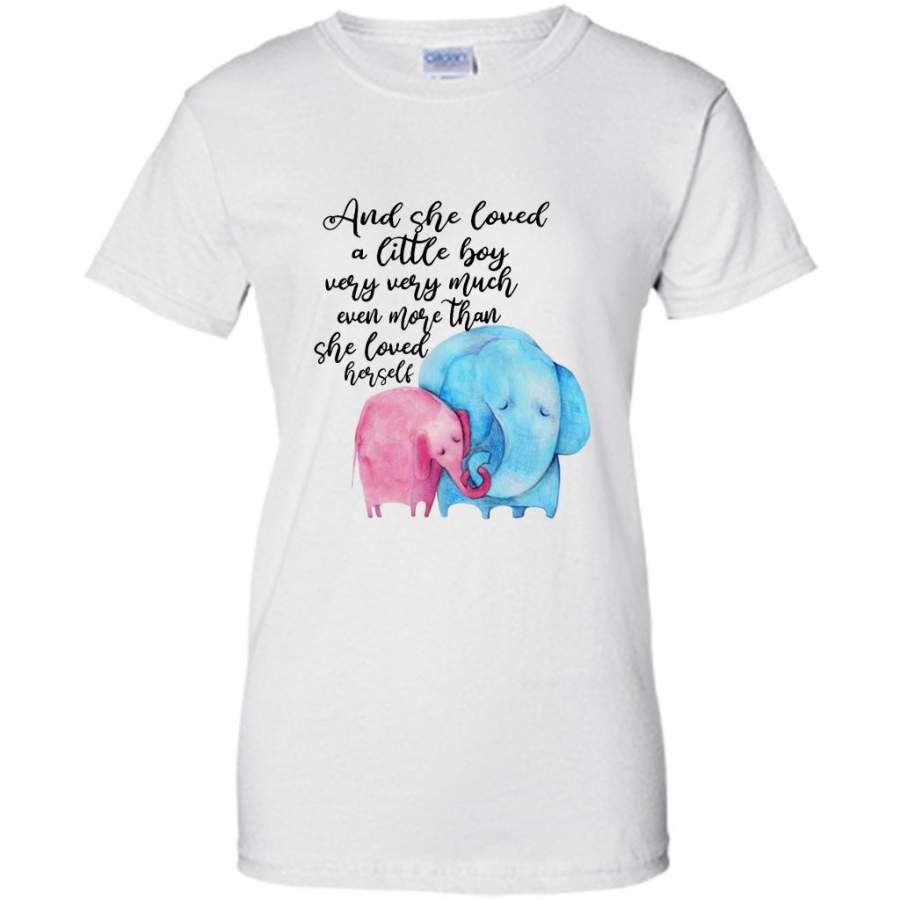 And She Loved A Little Boy Very Very Much Even More Than She Loved Herself, Elephant Design, Mother’s Day Gift A – Gildan Women Shirt