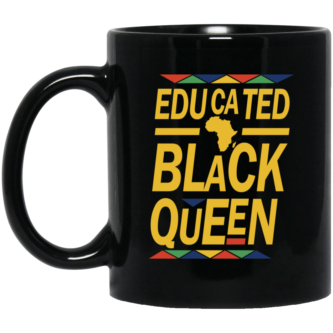 Educated Black Queen Mug African American Coffee Cup For Afro Girls