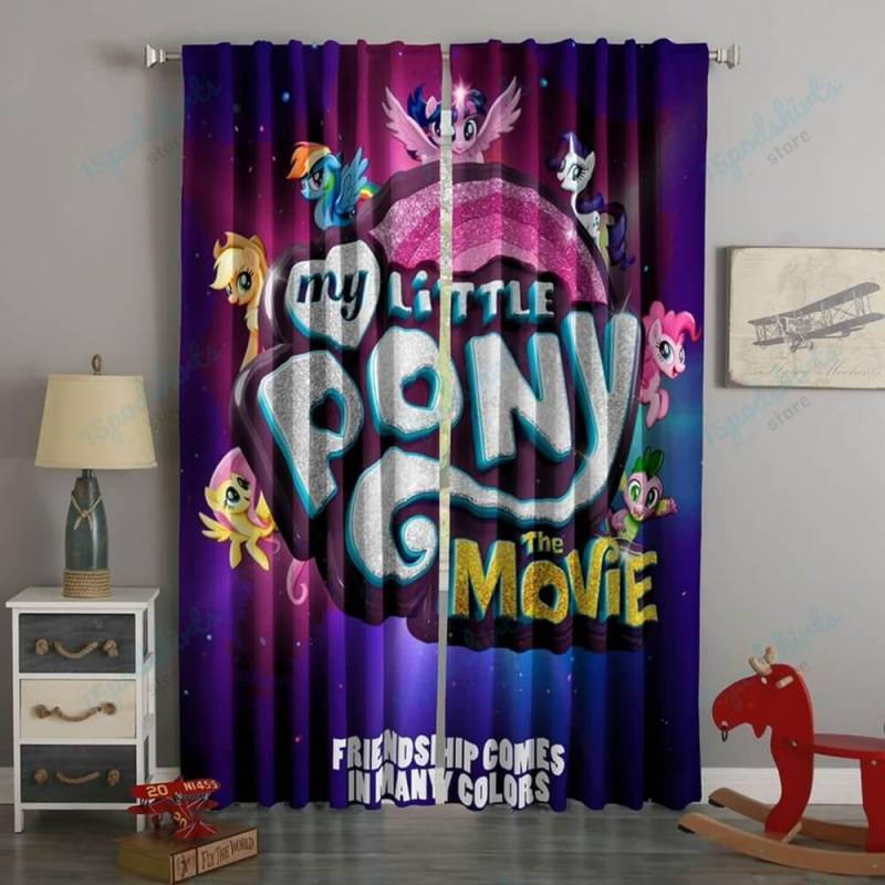 3D Printed My Little Pony The Movie Style Custom Living Room Curtains