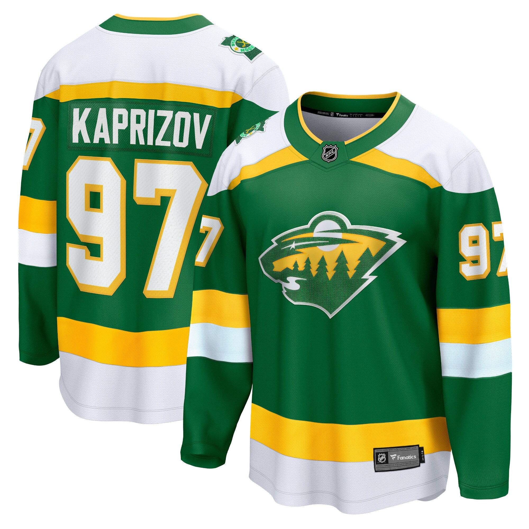 Kirill Kaprizov Minnesota Wild Branded Alternate Premier Breakaway Player Jersey – Green