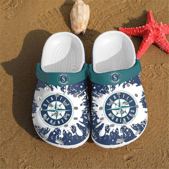 Seattle Mariners Paint Crocss Crocband Clogs – Fashion Store