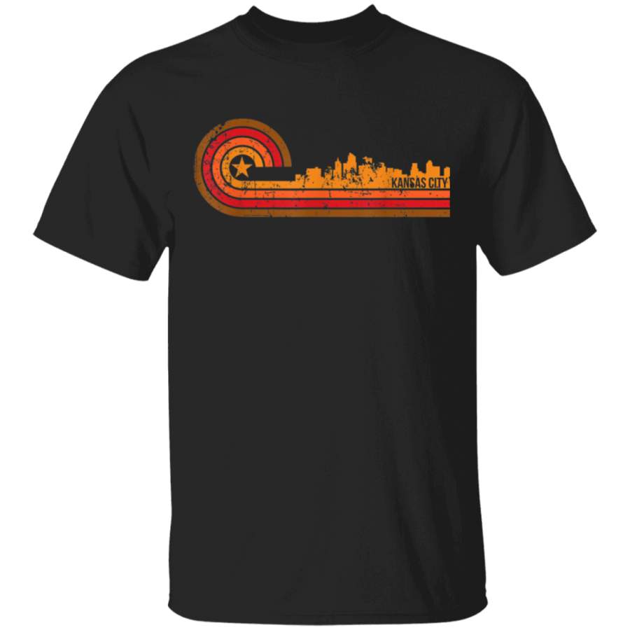 Retro Kansas City Cityscape  Kansas City KS Skyline TShirt Kansas City Football T-Shirt