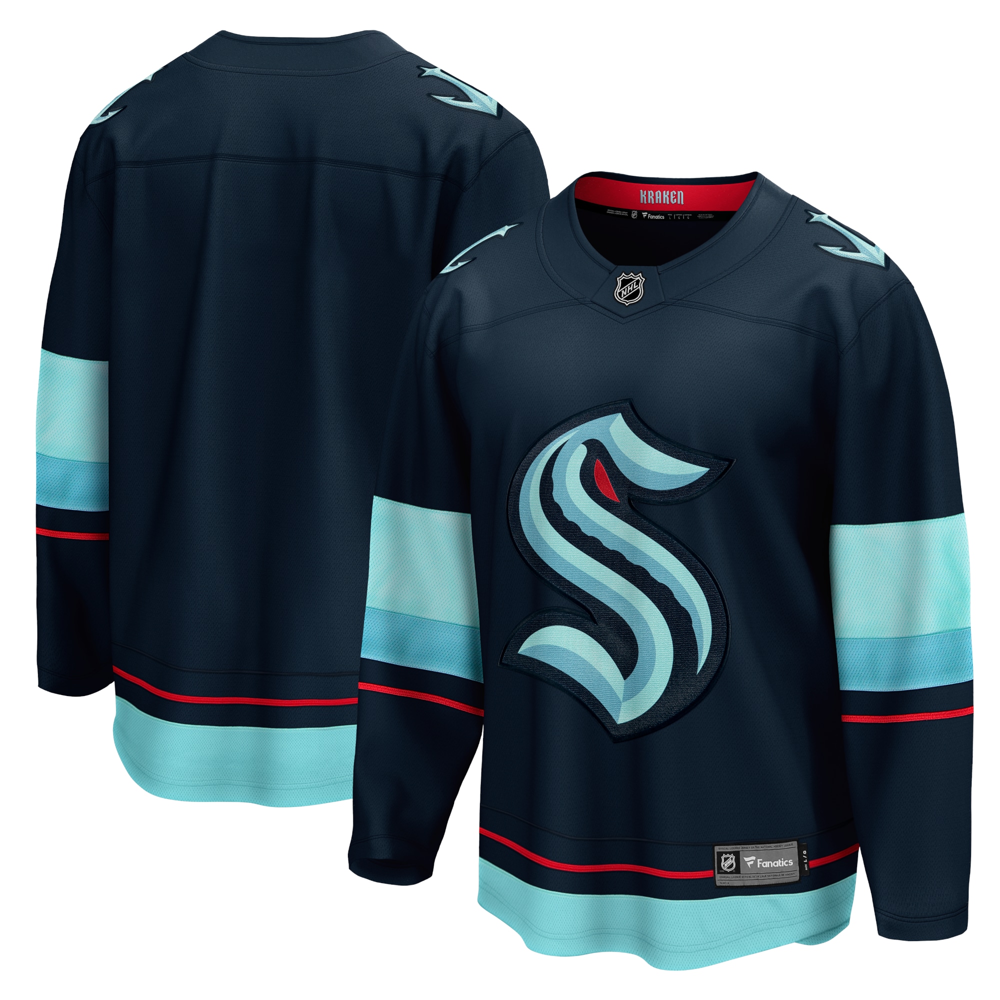 Seattle Kraken Branded Home Breakaway Jersey – Deep Sea Blue