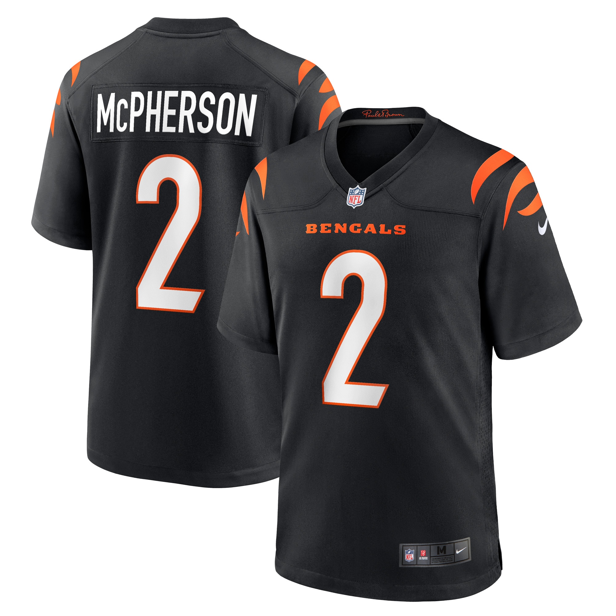 Men’s Cincinnati Bengals Evan McPherson Black Game Jersey