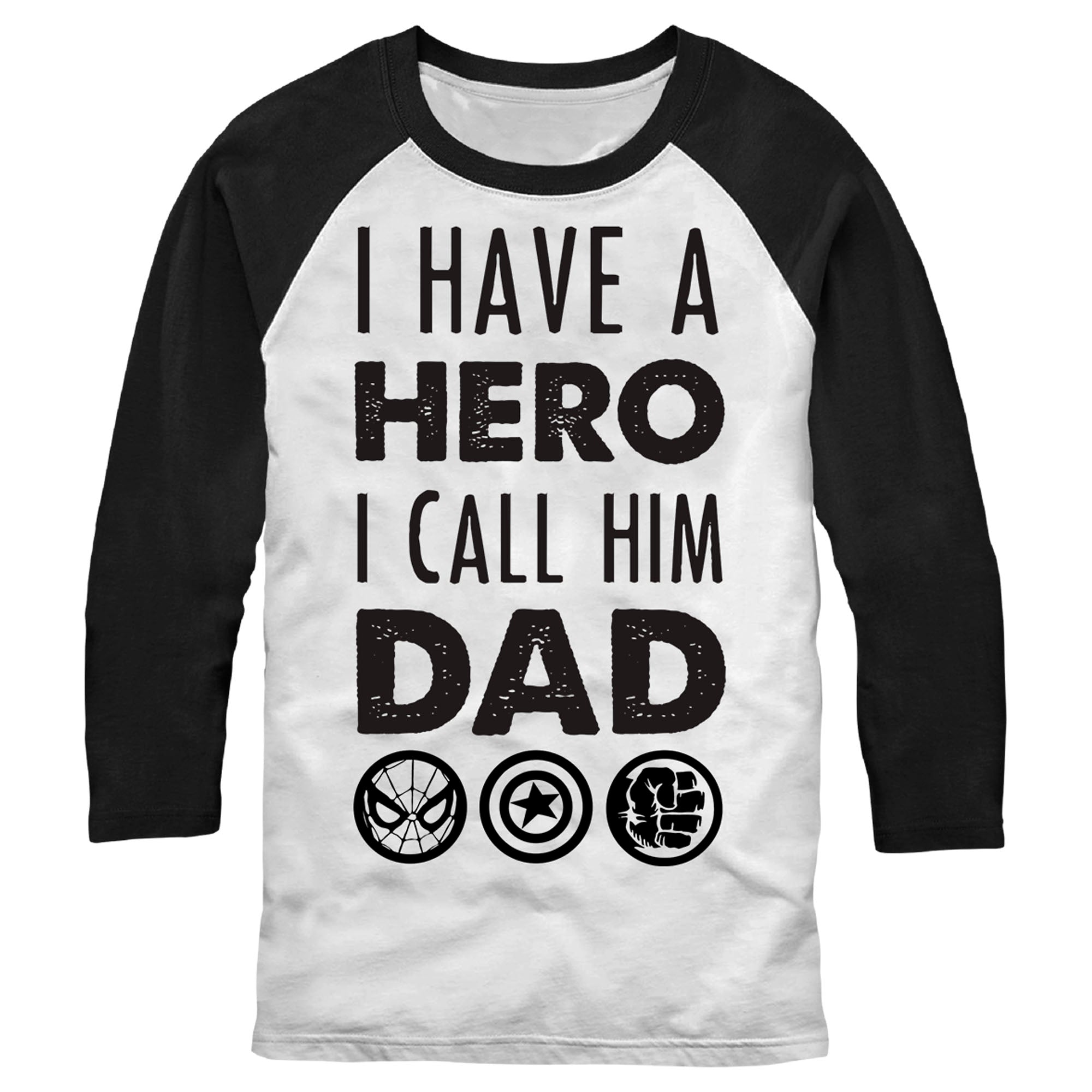 Men’S Marvel Father’S Day Hero Dad Baseball Tee