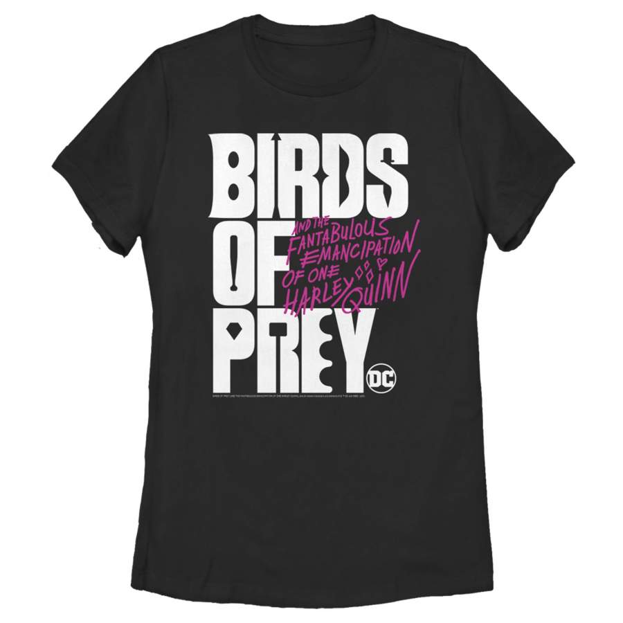 Birds of Prey Women’s Bold Text Logo  T Shirt