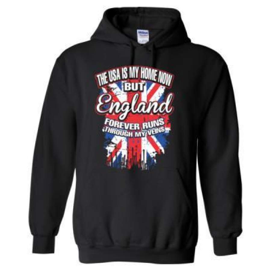 AGR The USA Is My Home Now But England Forever Runs Through My Veins – Heavy Blend™ Hooded Sweatshirt