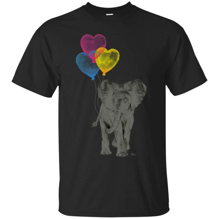 BABY ELEPHANT – Elephant Watercolor Heart Shaped Balloons T Shirt & Hoodie