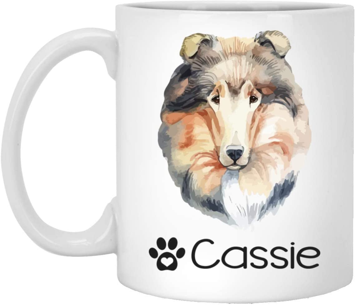 Personalized Collie Dog Mug – Pet Owner Gifts For Women – Gifts For Dog Lover – Collie Mom Dad Mugs – Dog Cups 11Oz