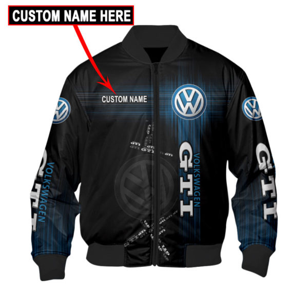 Custom Name Bomber Jacket Volkswagen, Volkswagen 3D Spring Autumn, Mens Casual Jacket Fh59