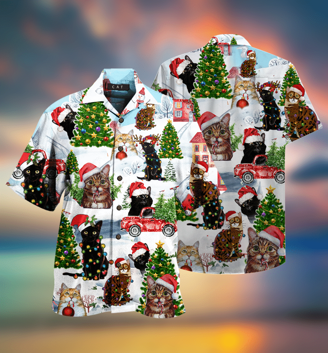 Shop From 1000 Unique Christmas Cats Hawaii Shirt Ha19320