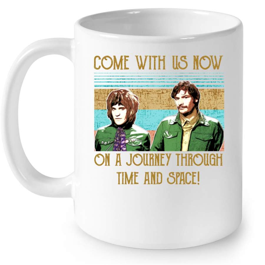 Come With Us Now On A Journey Through Time And Space Classic VIntage W – Full-Wrap Coffee White Mug