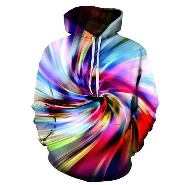 Rainbow Digital Swirl Hoodie