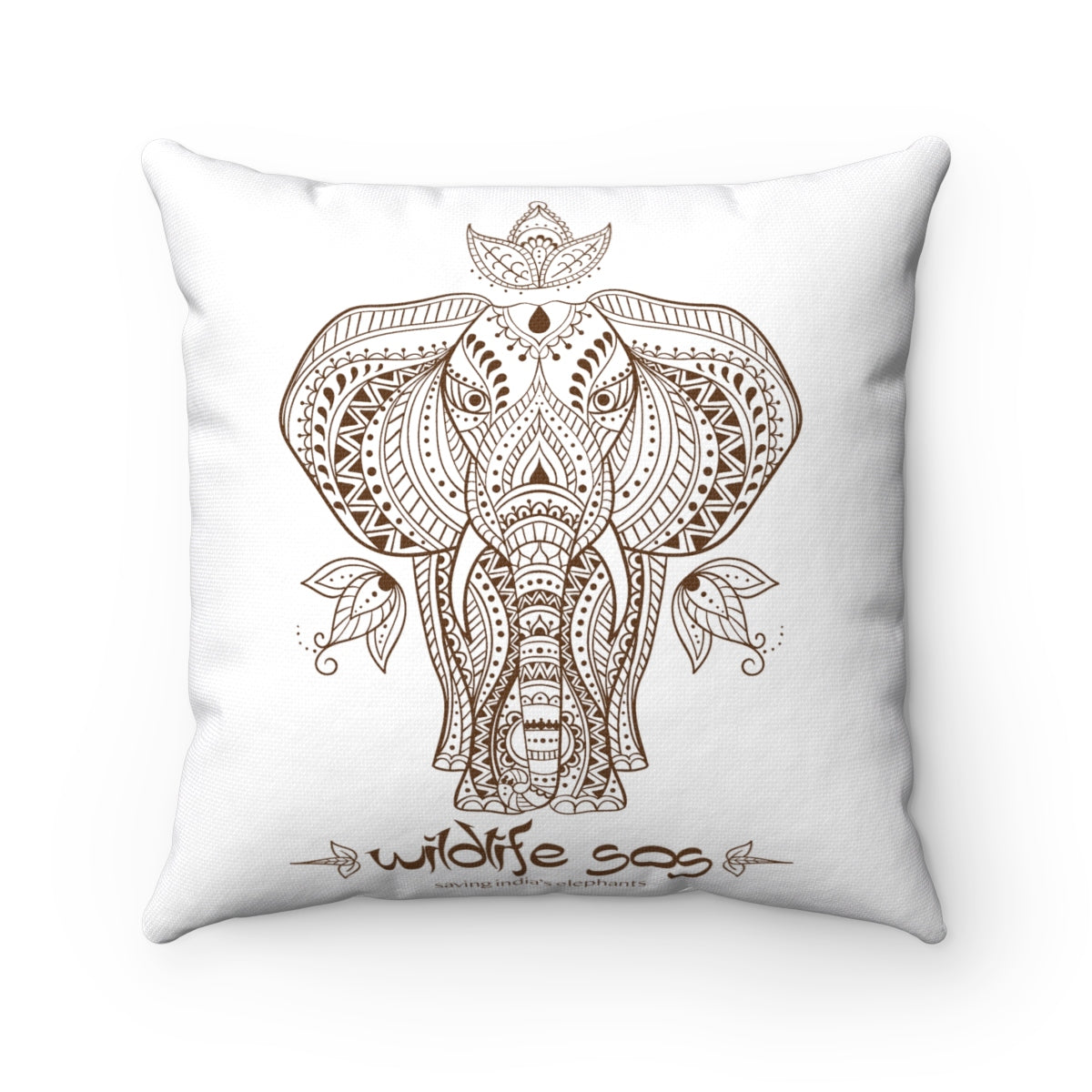 Accessory | Wlsos Henna Elephant | Square Pillow