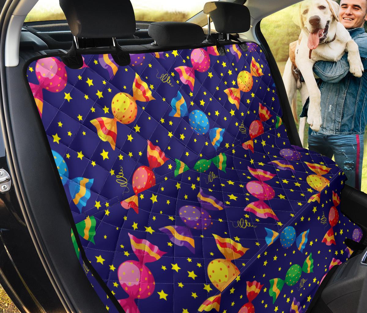 Candy Pattern Print Design Ca06 Rear Dog  Seat Cover